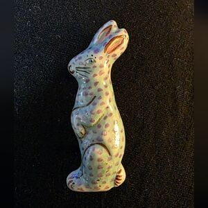 Porcelain Bunny Brooch, Similar to Herend style
